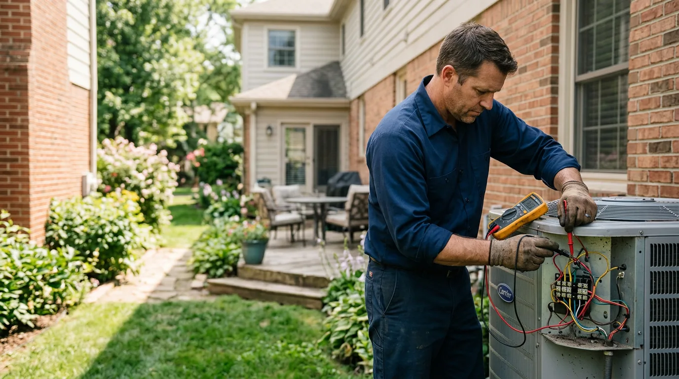 HVAC technician working near Albion, NY